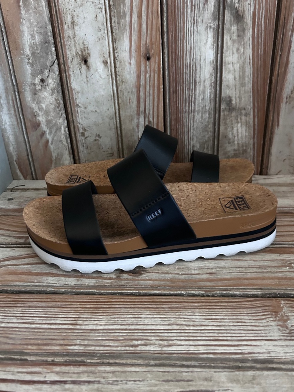 Slide platform slip on sandal